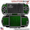 Sony PSP Skin - Carbon Fiber Green and Chrome WraptorSkinz Kit 