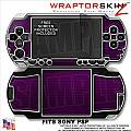 Sony PSP Skin - Carbon Fiber Purple and Chrome WraptorSkinz Kit 