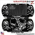 Sony PSP Skin - Chrome Skulls WraptorSkinz Kit 
