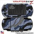 Sony PSP Skin - Camouflage Blue WraptorSkinz Kit 