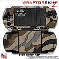 Sony PSP Skin - Camouflage Brown WraptorSkinz Kit 