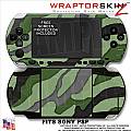 Sony PSP Skin - Camouflage Green WraptorSkinz Kit 
