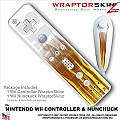 Wii Remote Controller (wiiMote) Skins Fire On White - WraptorSkinz by TuneTattooz