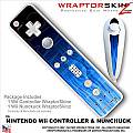 Wii Remote Controller (wiiMote) Skins Fire Blue - WraptorSkinz by TuneTattooz
