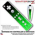 Wii Remote Controller (wiiMote) Skins Fire Green - WraptorSkinz by TuneTattooz