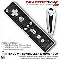 Wii Remote Controller (wiiMote) Skins Brushed Aluminum Black - WraptorSkinz by TuneTattooz