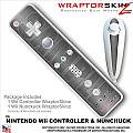 Wii Remote Controller (wiiMote) Skins Brushed Aluminum - WraptorSkinz by TuneTattooz