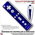 Wii Remote Controller (wiiMote) Skins Brushed Aluminum Blue - WraptorSkinz by TuneTattooz