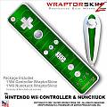 Wii Remote Controller (wiiMote) Skins Brushed Aluminum Green - WraptorSkinz by TuneTattooz