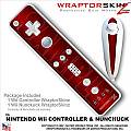Wii Remote Controller (wiiMote) Skins Brushed Aluminum Red - WraptorSkinz by TuneTattooz