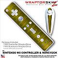 Wii Remote Controller (wiiMote) Skins Brushed Aluminum Yellow - WraptorSkinz by TuneTattooz