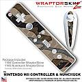 Wii Remote Controller (wiiMote) Skins Camouflage Brown - WraptorSkinz by TuneTattooz