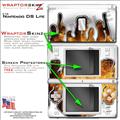 Nintendo DS Lite Skin Chrome Drip On Fire WraptorSkinz Skin Kit by TuneTattooz