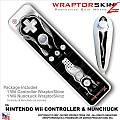 Wii Remote Controller (wiiMote) Skins Chrome Drip On Black - WraptorSkinz by TuneTattooz