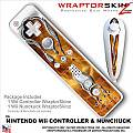 Wii Remote Controller (wiiMote) Skins Chrome Drip On Fire - WraptorSkinz by TuneTattooz