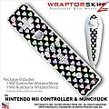 Wii Remote Controller (wiiMote) Skins Pastel Hearts On Black - WraptorSkinz by TuneTattooz
