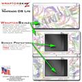 Nintendo DS Lite Skin Neon Swoosh on White WraptorSkinz Skin Kit by TuneTattooz