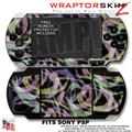 Sony PSP Skin - Neon Swoosh WraptorSkinz Kit 