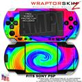 Sony PSP Skin - Rainbow Swirl WraptorSkinz Kit 