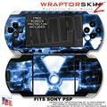 Sony PSP Skin - Radioactive Blue WraptorSkinz Kit 