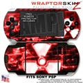 Sony PSP Skin - Radioactive Red WraptorSkinz Kit 