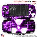 Sony PSP Skin - Radioactive Purple WraptorSkinz Kit 