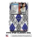 iPod Classic (6G) Skin - Argyle Blue and Gray - WraptorSkin Kit