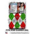 iPod Classic (6G) Skin - Argyle Red and Green - WraptorSkin Kit