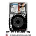 iPod Classic (6G) Skin - Chrome Drip on Black - WraptorSkin Kit