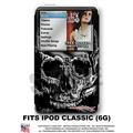 iPod Classic (6G) Skin - Chrome Skulls on Black - WraptorSkin Kit