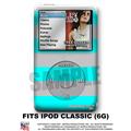 iPod Classic Skin - Kearas Psycho Stripes Neon Teal and Gray - WraptorSkin Kit