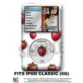 iPod Classic Skin - Strawberries on White - WraptorSkin Kit