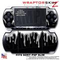 Chrome Drip On Black WraptorSkinz  Decal Style Skin fits Sony PSP Slim (PSP 2000)