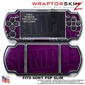 Carbon Fiber Purple and Chrome WraptorSkinz  Decal Style Skin fits Sony PSP Slim (PSP 2000)