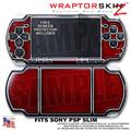 Carbon Fiber Red and Chrome WraptorSkinz  Decal Style Skin fits Sony PSP Slim (PSP 2000)