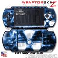 Radioactive Blue WraptorSkinz  Decal Style Skin fits Sony PSP Slim (PSP 2000)