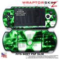 Radioactive Green WraptorSkinz  Decal Style Skin fits Sony PSP Slim (PSP 2000)