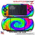 Rainbow Swirls WraptorSkinz  Decal Style Skin fits Sony PSP Slim (PSP 2000)