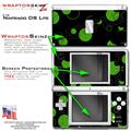 Nintendo DS Lite Skin Lots Of Dots Green on Black WraptorSkinz Skin Kit by TuneTattooz