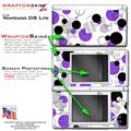 Nintendo DS Lite Skin Lots Of Dots Purple on White WraptorSkinz Skin Kit by TuneTattooz