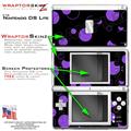 Nintendo DS Lite Skin Lots Of Dots Purple on Black WraptorSkinz Skin Kit by TuneTattooz