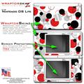 Nintendo DS Lite Skin Lots Of Dots Red on White WraptorSkinz Skin Kit by TuneTattooz