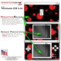 Nintendo DS Lite Skin Lots Of Dots Red on Black WraptorSkinz Skin Kit by TuneTattooz