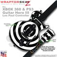 Bullseye Black and White WraptorSkinz  Skin fits XBOX 360 & PS3 Guitar Hero III Les Paul Controller (GUITAR NOT INCLUDED)