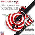 Bullseye Red on White WraptorSkinz  Skin fits XBOX 360 & PS3 Guitar Hero III Les Paul Controller (GUITAR NOT INCLUDED)