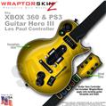 Colorburst Yellow WraptorSkinz  Skin fits XBOX 360 & PS3 Guitar Hero III Les Paul Controller (GUITAR NOT INCLUDED)