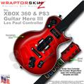 Colorburst Red WraptorSkinz  Skin fits XBOX 360 & PS3 Guitar Hero III Les Paul Controller (GUITAR NOT INCLUDED)