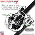 Big Kiss Lips Black on White WraptorSkinz  Skin fits XBOX 360 & PS3 Guitar Hero III Les Paul Controller (GUITAR NOT INCLUDED)