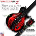 Big Kiss Lips Red on Black WraptorSkinz  Skin fits XBOX 360 & PS3 Guitar Hero III Les Paul Controller (GUITAR NOT INCLUDED)