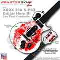 Big Kiss Lips Red on White WraptorSkinz  Skin fits XBOX 360 & PS3 Guitar Hero III Les Paul Controller (GUITAR NOT INCLUDED)